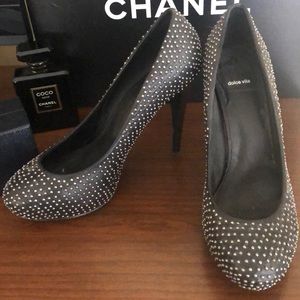 Dolce Vita studded black and silver pumps